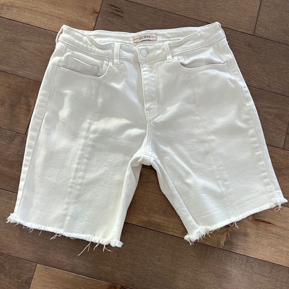 Guess Jean's White Stretch Vintage Shorts Women's Size 29